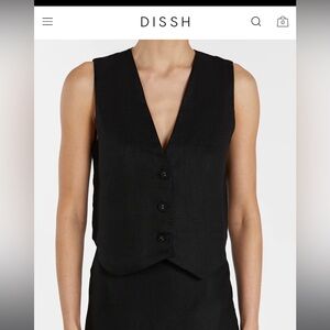 DISSH Banks Black Linen Vest